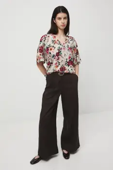 Medicine bluza culoarea bej, cu imprimeu imagine