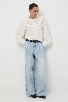 Medicine bluza culoarea bej, uni imagine