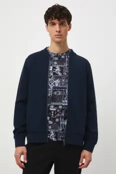 Medicine bluza culoarea bleumarin, uni imagine