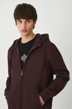 Medicine bluza culoarea bordo, cu gluga imagine