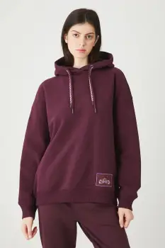 Medicine bluza culoarea bordo, cu gluga, cu imprimeu imagine