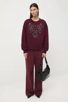 Medicine bluza culoarea bordo, cu imprimeu imagine