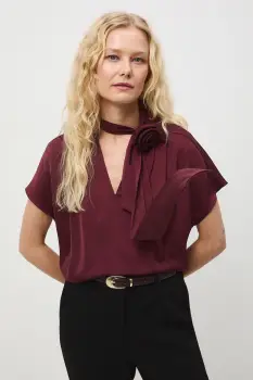 Medicine bluza culoarea bordo, neted imagine