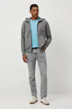 Medicine bluza culoarea gri, cu gluga imagine