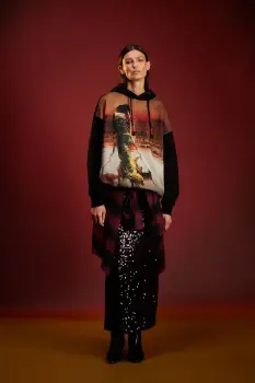 Medicine bluza culoarea negru, cu gluga imagine