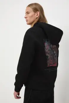 Medicine bluza culoarea negru, cu gluga, cu imprimeu imagine