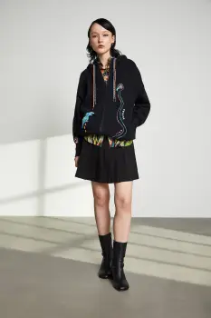 Medicine bluza culoarea negru, cu gluga imagine