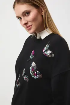 Medicine bluza culoarea negru, cu imprimeu imagine