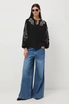 Medicine bluza culoarea negru, cu imprimeu imagine