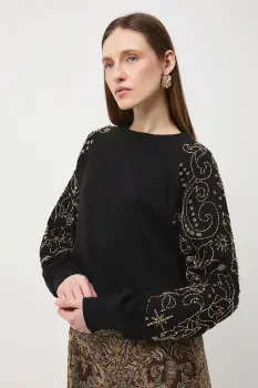 Medicine bluza culoarea negru, cu imprimeu imagine