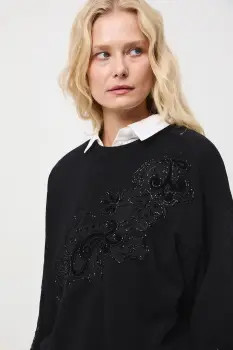 Medicine bluza culoarea negru, cu imprimeu imagine