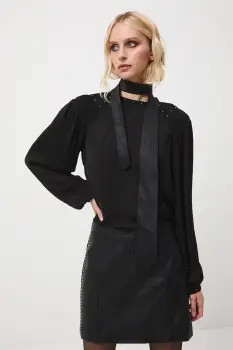 Medicine bluza culoarea negru, neted imagine