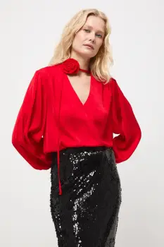 Medicine bluza culoarea rosu, neted imagine