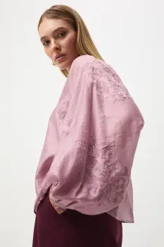 Medicine bluza culoarea roz, cu imprimeu imagine