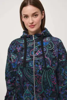 Medicine bluza culoarea turcoaz, cu gluga imagine