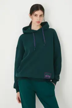 Medicine bluza culoarea verde, cu gluga, cu imprimeu imagine