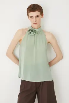 Medicine bluza culoarea verde, neted imagine