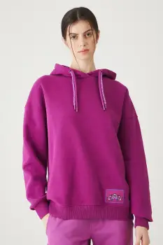 Medicine bluza culoarea violet, cu gluga, cu imprimeu imagine