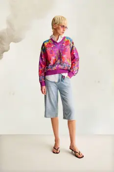 Medicine bluza culoarea violet, modelator imagine