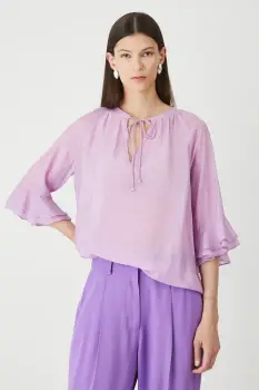 Medicine bluza culoarea violet, uni imagine