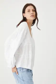 Medicine bluza din bumbac culoarea alb, cu imprimeu imagine