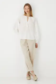 Medicine bluza din bumbac culoarea alb, cu imprimeu imagine