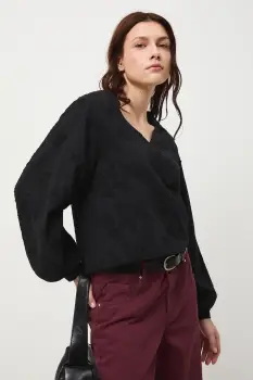 Medicine bluza din bumbac culoarea negru, cu imprimeu imagine