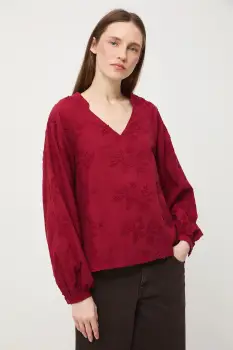 Medicine bluza din bumbac culoarea rosu, cu imprimeu imagine