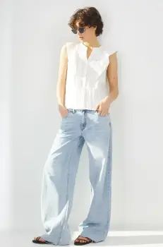 Medicine bluza din bumbac femei, culoarea alb, neted imagine