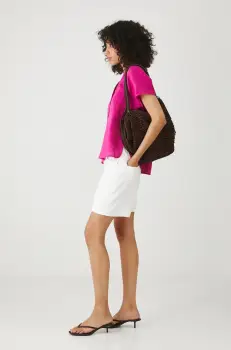 Medicine bluza din in culoarea violet, neted imagine