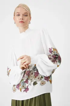 Medicine bluza femei, culoarea alb, modelator imagine