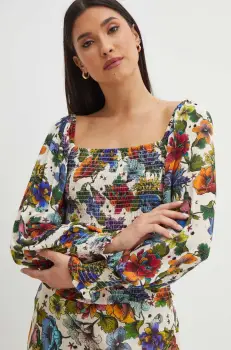 Medicine bluza femei, culoarea bej, modelator imagine