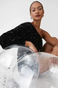 Medicine bluza femei, culoarea negru, cu imprimeu imagine