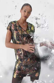 Medicine bluza femei, culoarea negru, cu imprimeu imagine