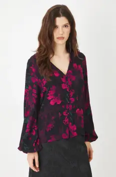 Medicine bluza femei, culoarea negru, modelator imagine