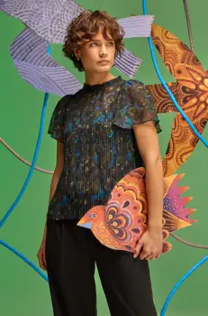 Medicine bluza femei, culoarea negru, modelator imagine