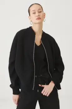 Medicine bluza femei, culoarea negru, neted imagine