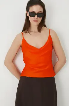 Medicine bluza femei, culoarea portocaliu, modelator imagine