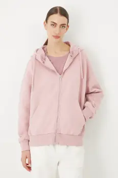 Medicine bluza femei, culoarea roz, cu gluga, neted imagine