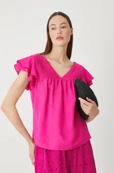 Medicine bluza femei, culoarea roz, neted imagine