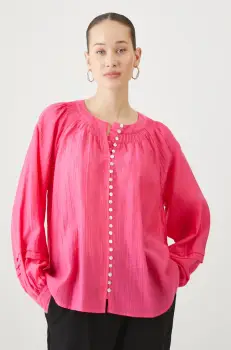 Medicine bluza femei, culoarea roz, neted imagine