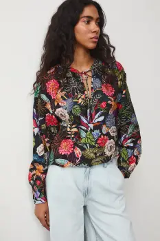 Medicine bluza pentru femei, cu amestec de vascoza imagine