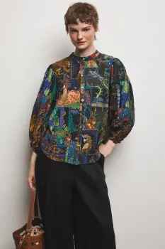 Medicine bluza tip camasa pentru femei, cu vascoza imagine