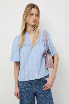 Medicine bluza tip camasa pentru femei, din bumbac imagine