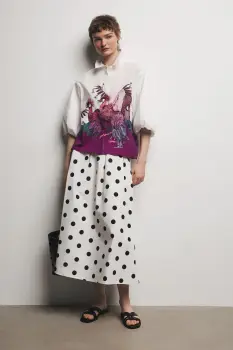 Medicine bluza tip camasa pentru femei, din bumbac imagine