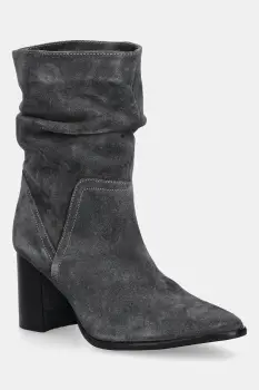 Medicine botine culoarea gri, cu toc drept imagine