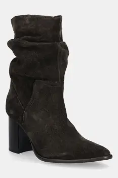 Medicine botine culoarea maro, cu toc drept imagine