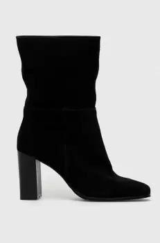 Medicine botine culoarea negru, cu toc drept imagine