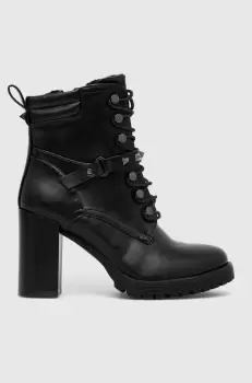 Medicine botine culoarea negru, cu toc drept, izolare usoara imagine