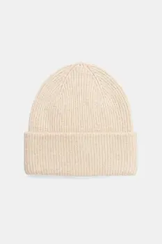 Medicine caciula din amestec de lana culoarea bej imagine